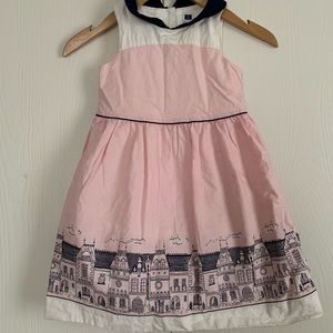 Janie and Jack Lightweight Pink White Dress Size 3